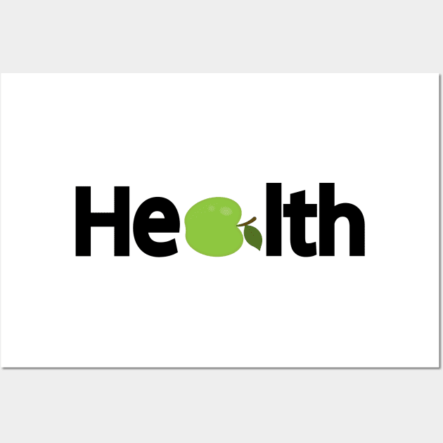 Health typography design Wall Art by DinaShalash